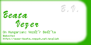 beata vezer business card